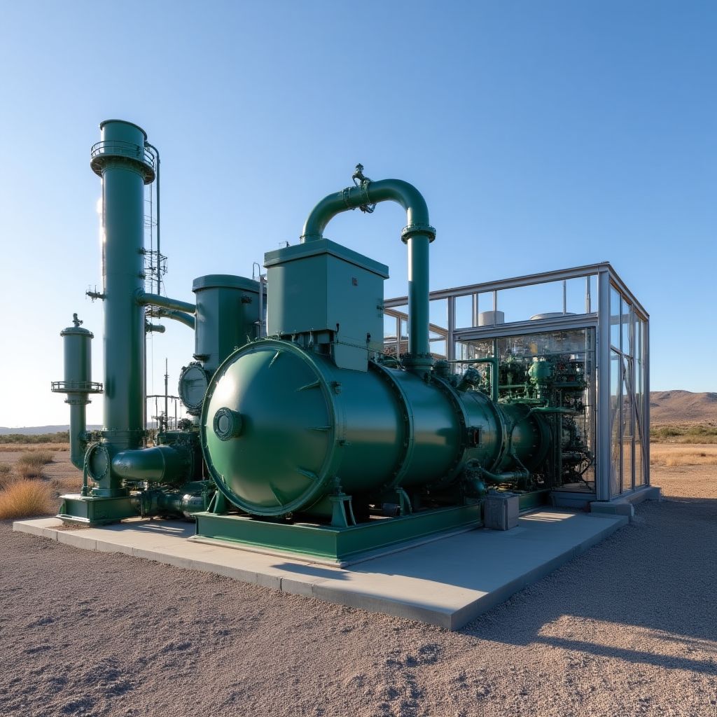 Estación compresora de gas en Argentina