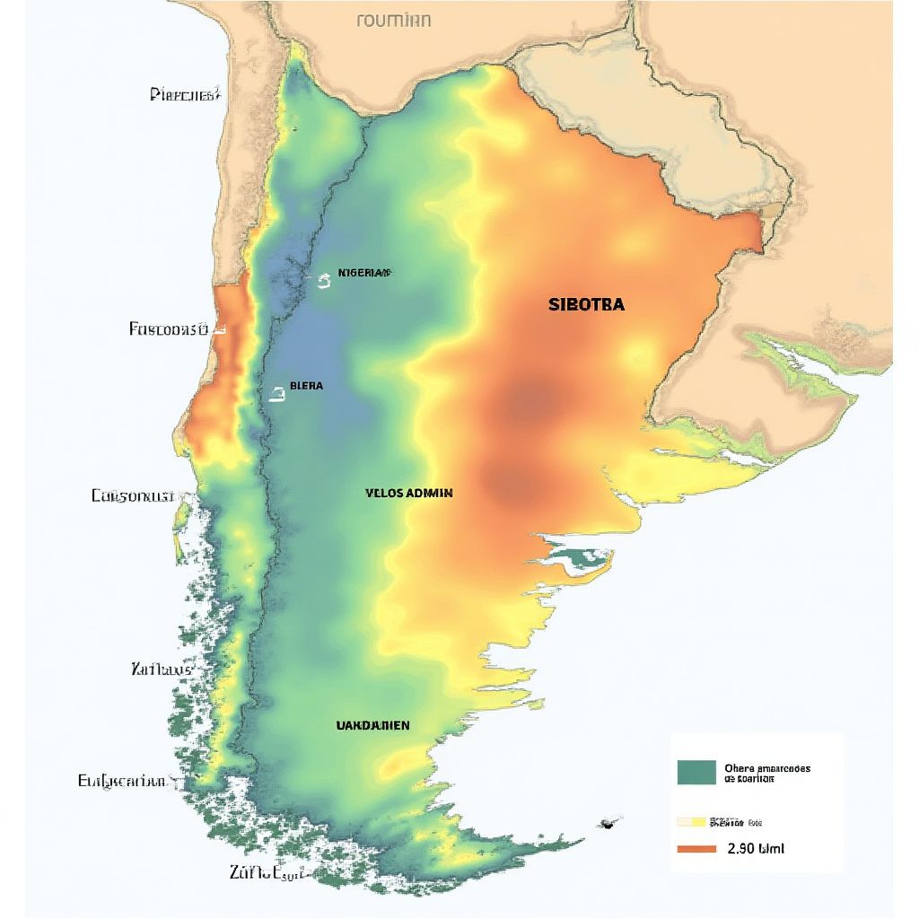 Mapa geológico de la formación Vaca Muerta